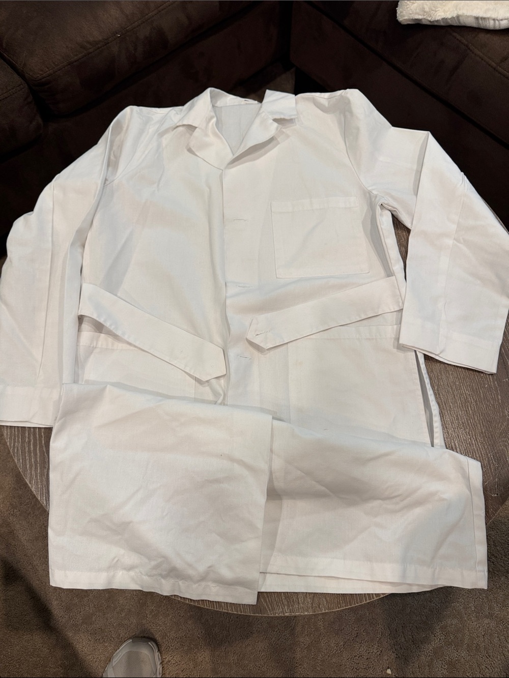 Classic White Lab Coat with Pocket